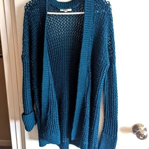 Oversized aqua sweater